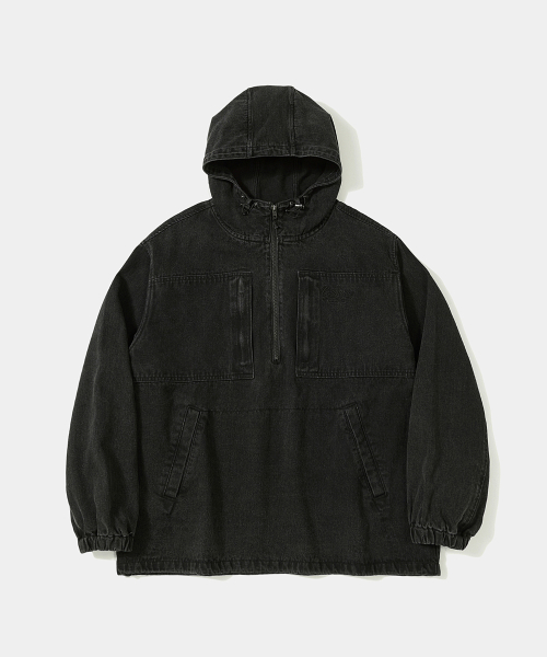 NY STREET TAIL DENIM ANORAK JACKET_GRAY JEAN