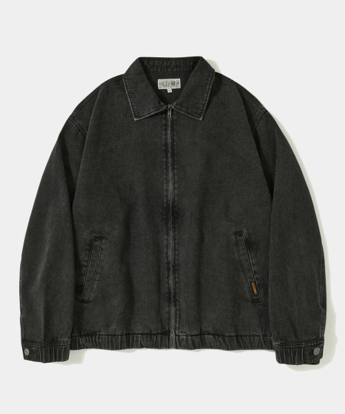 TRAJAN LABEL DENIM BLOUSON JACKET_GRAY JEAN