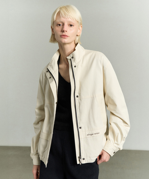 DRAWSTRING HEM ZIP-UP JUMPER