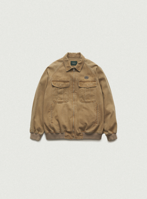 Oversized Tessie Cotton Blouson_Camel