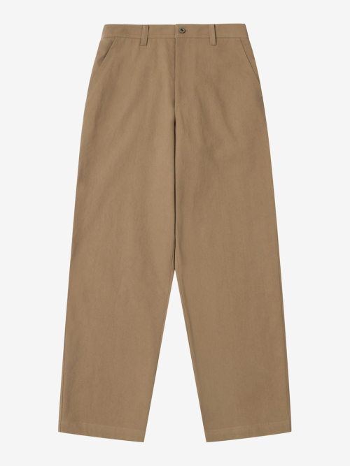 BASIC COTTON PANTS FOR MEN_BROWN