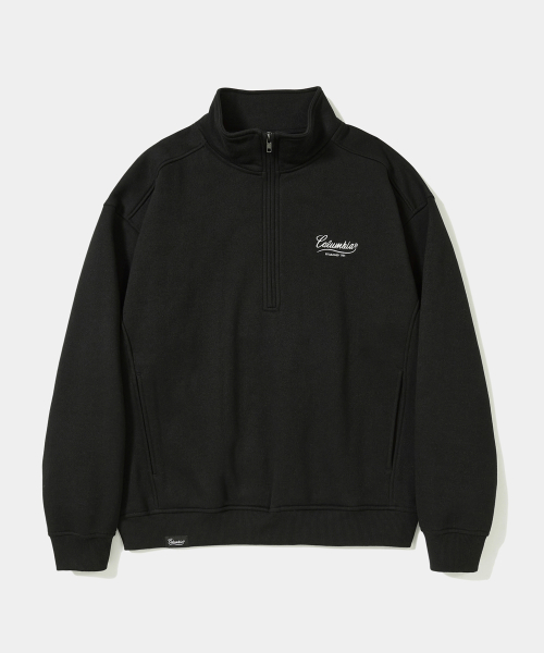 NY STREET TAIL FLEECE H/ZIP SWEATSHIRTS_BLACK