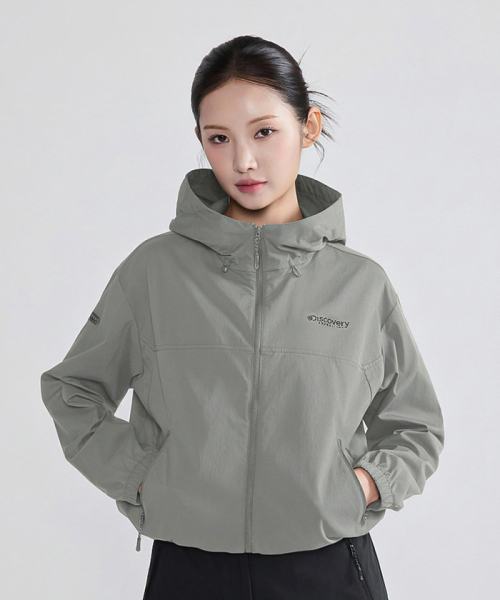 여성 내추럴 우븐 트레이닝 자켓 (L/GREY)