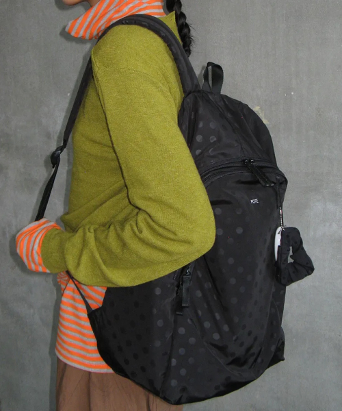 포테 [6차리오더:바로출고] 0006 HideSlot Classic Backpack (L)_Dot Black