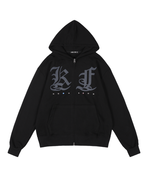 Худи на молнии Glint со стразами (Black) K25ZA164