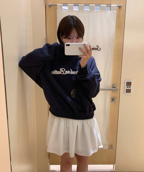 Bold Logo Sweatshirt - Navy