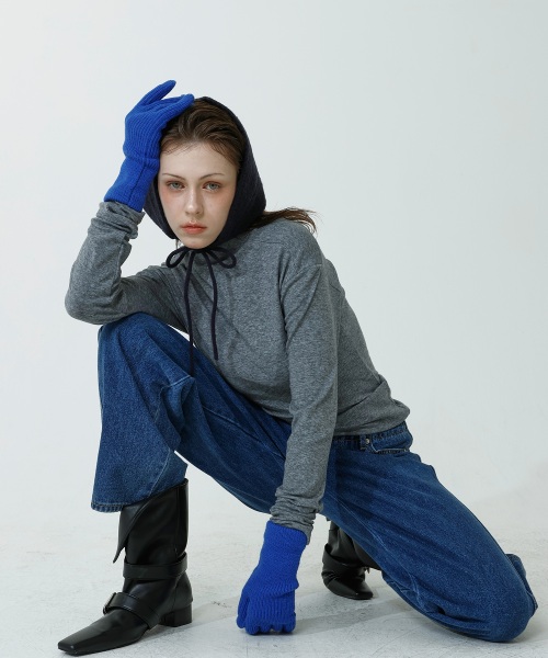 Темные зауженные джинсы_Blue
