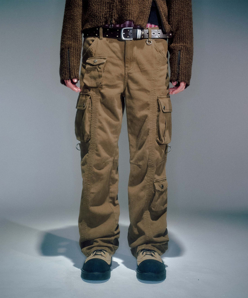 MEN SCOTTIE SEMI BOOTS CUT PANTS BROWN