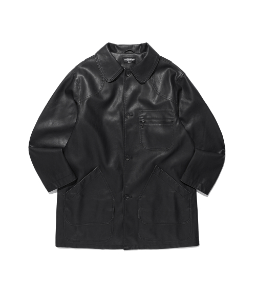 PU LEATHER WORK CAR COAT_BLACK(NG2FFUB840A)