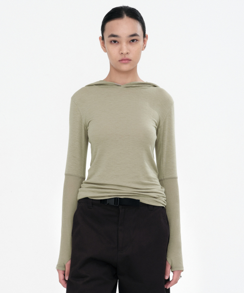 Минималистичное худи в рубчик [Green]