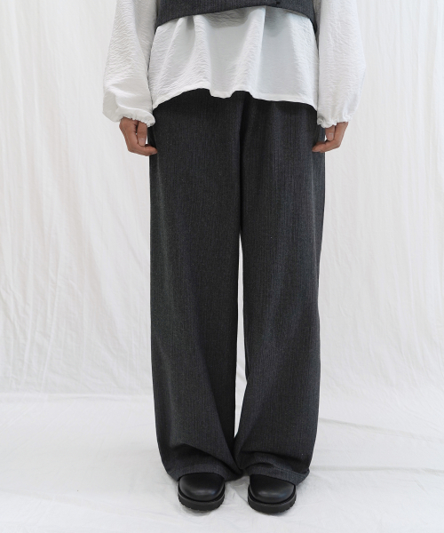 Jenny Stripe Banding Pants (Charcoal)