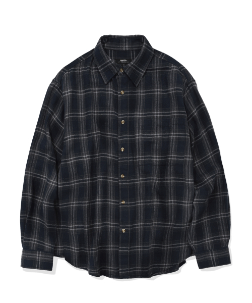 EASY FLOW CHECK SHIRTS (NAVY)