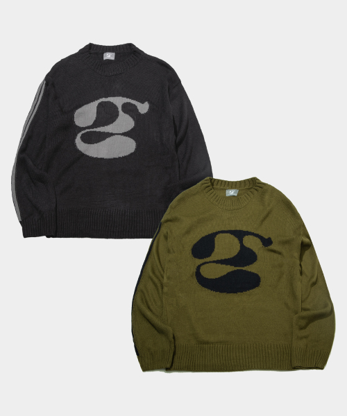 Свободный свитер с круглым вырезом и крупным логотипом, 2 colors