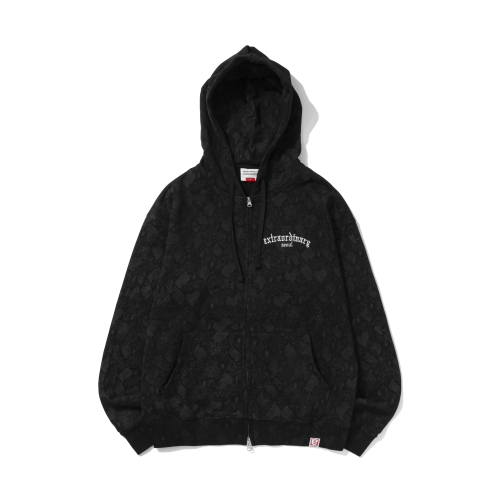엑스트라오디너리(EXTRAORDINARY) PYTHON HOOD ZIP UP BLACK - 사이즈 & 후기 | 무신사