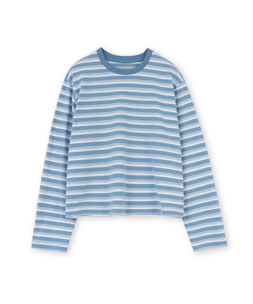 Лонгслив с вырезом на талии, Blue stripe