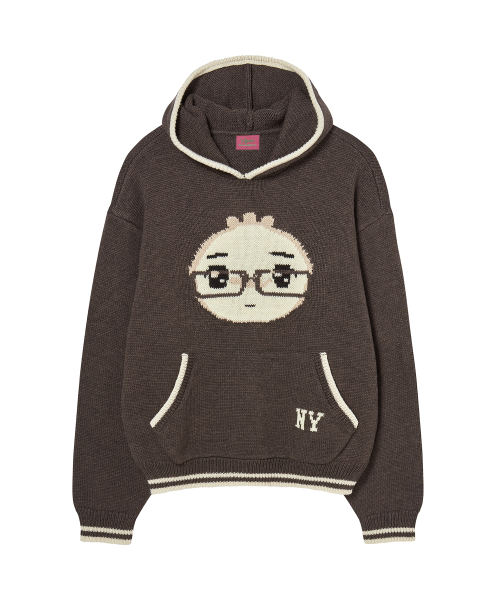 NYGD HOOD вязаный BROWN