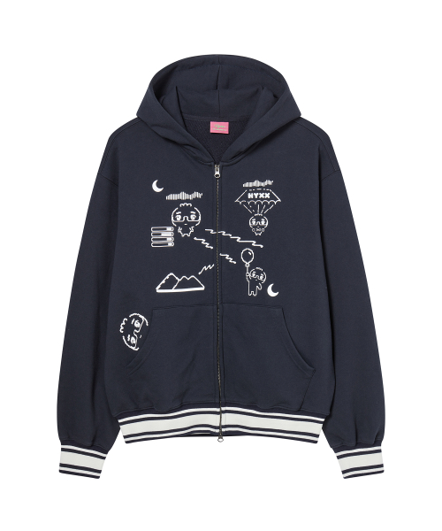 NYGD ADVENTURE HOOD ZIP-UP темно-синий