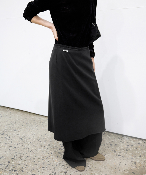 Whenever Layered Skirt - Black