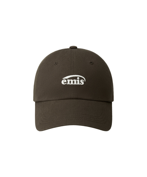 SMALL LOGO BALL CAP-BROWN
