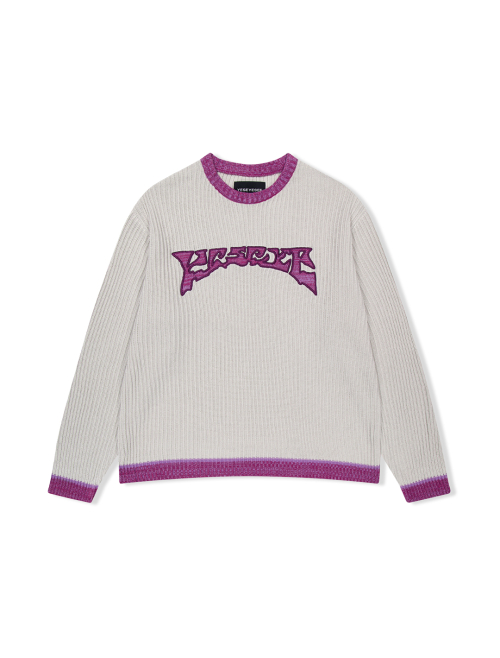 Logo Applique вязаный Pullover Ivory