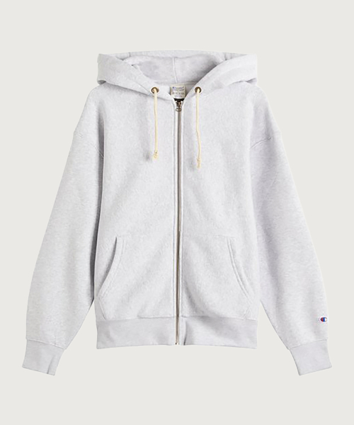 리버스위브 루즈핏 기모 후드 집업 Light Grey
