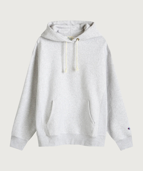 리버스위브 루즈핏 기모 후드 티셔츠 Light Grey
