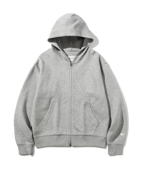 버터플라이 스포츠웨어() 오리지널 자수 로고 2WAY 후드집업 그레이 상품 이미지