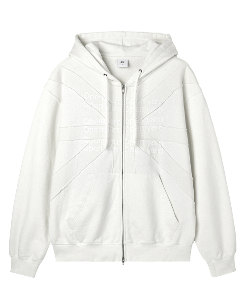 UNION CUT PATCH худи ZIP UP - WHITE