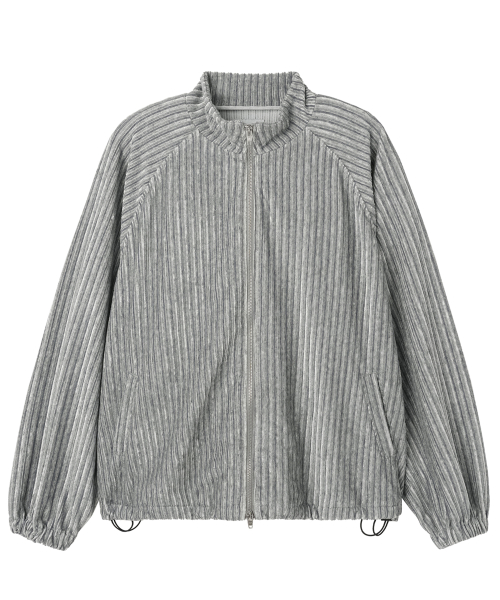 STRIPED VELOUR ZIP UP куртка - серый