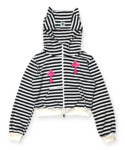 Twin Cross Kitty Hood Zip-up (черный)