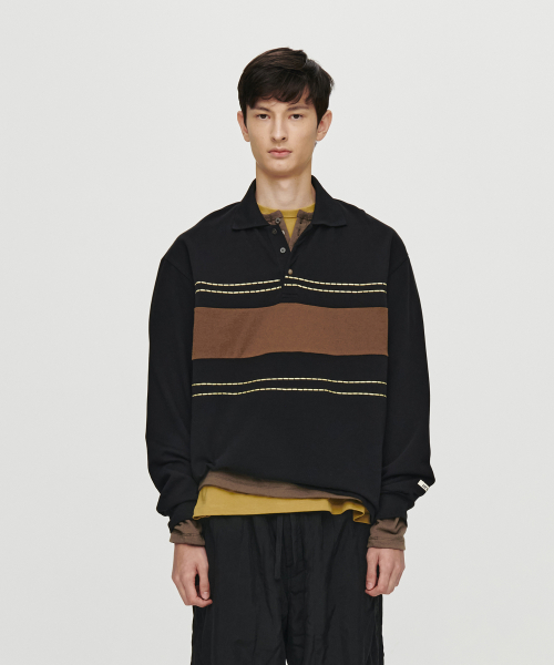 HET TRACK STRIPE поло (BLACK)