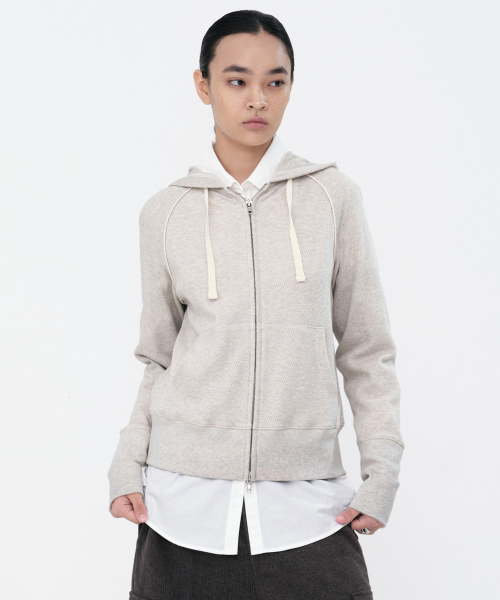 Худи на молнии Bound Melange Grey