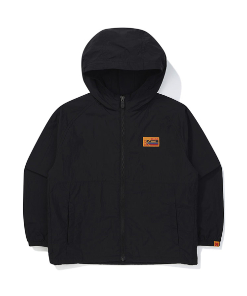 레인보우 우븐 후드 자켓 키즈 BLACK