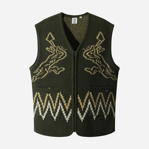 Вязаный жилет ковичан (KHAKI)