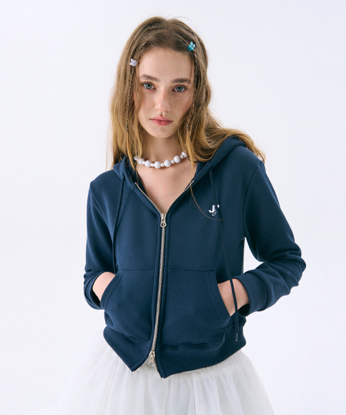 Mini Hood Zip-up_Navy (мини-худи на молнии, Navy)