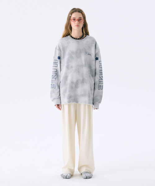 Washed Printed Sweat футболка — Grey