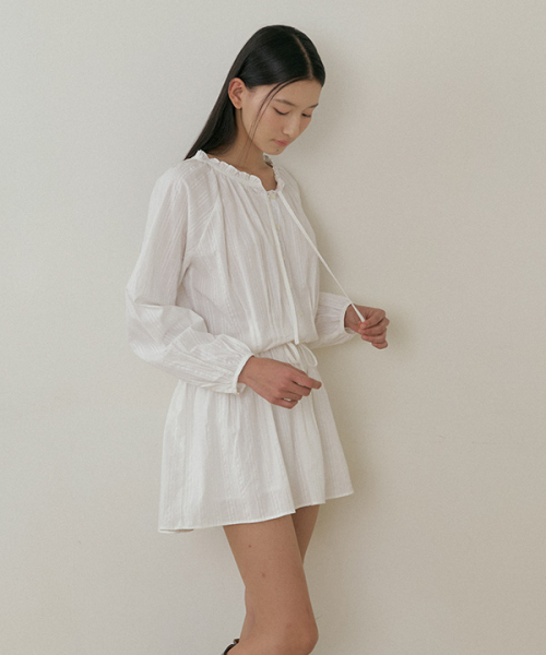 링서울() pintuck jacquard mini dress-ivory 상품 이미지