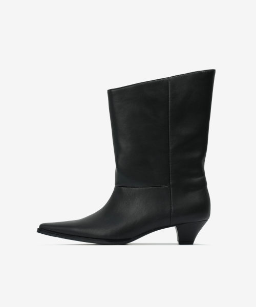 이크닉() 004 sharp toe middle boots / black 상품 이미지