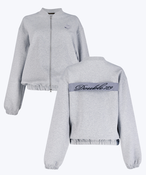 Спортивная куртка Double 789 с лентой на спине (Grey)