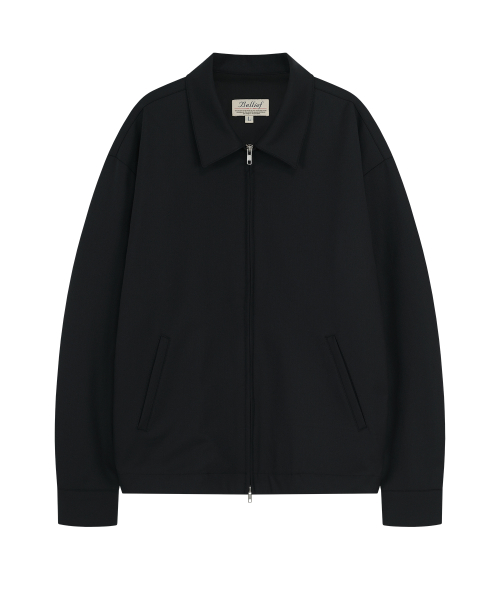 шерстяной Gabardine Club куртка (Black)