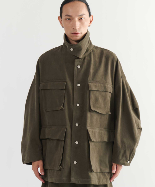 Рабочая куртка оверсайз с карманами Khaki