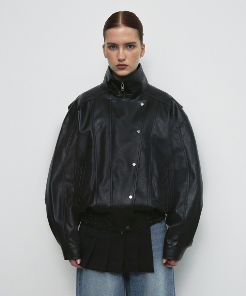 SIDE BUTTON кожаный JUMPER_BLACK