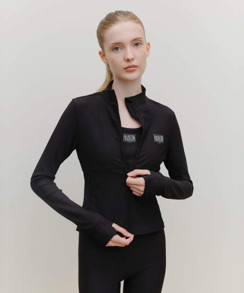 MARITHE SPORT W облегающий ZIP-UP куртка черный