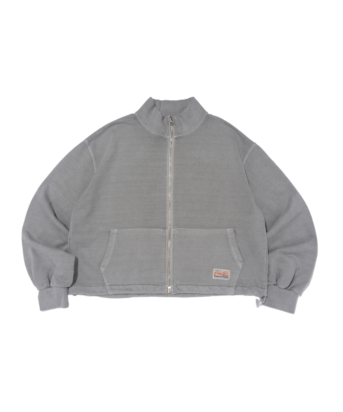 Ретро пигментная куртка с высоким воротником (Grey)