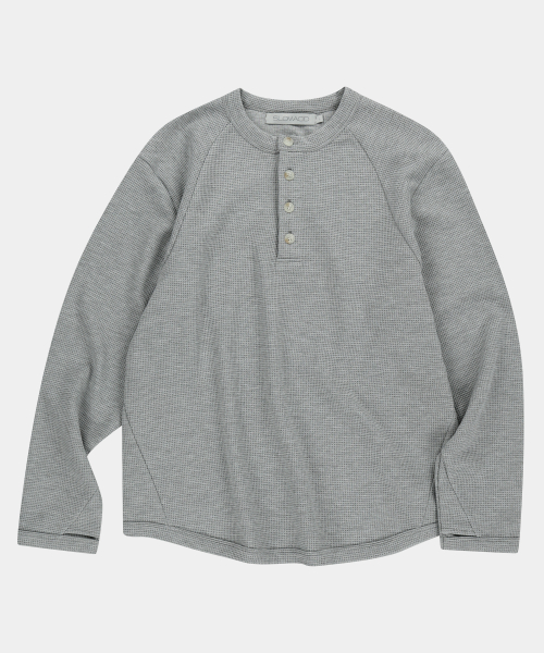 Хенли вафельной вязки Curved (Light Grey)