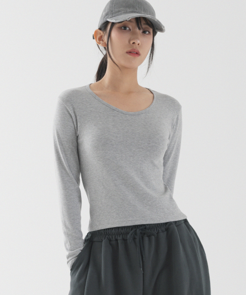Лонгслив Slim Fit (Melange)