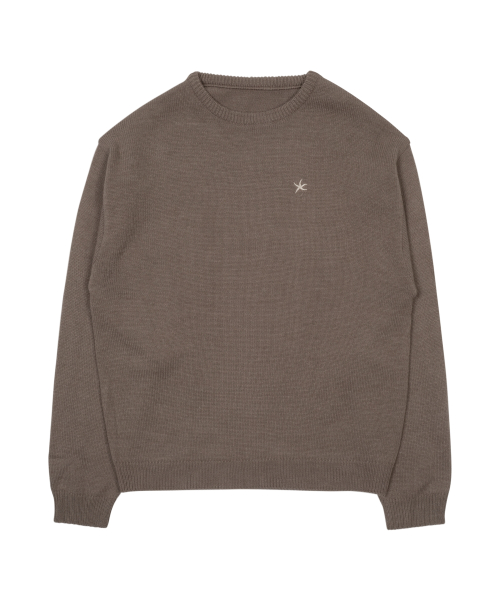 TCM starfish mini logo knit (brown)