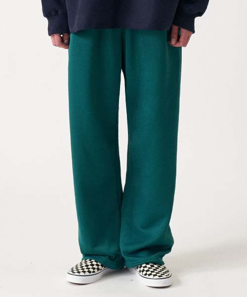 Golden jersey fleece pants_Forest green
