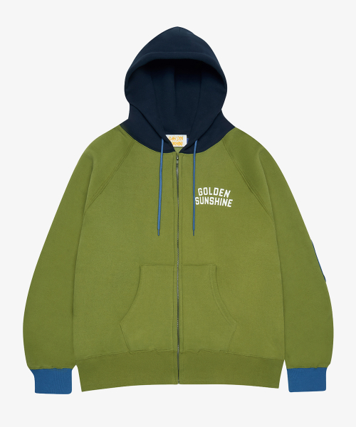 Sunshine zip-up hoodie_Olive green