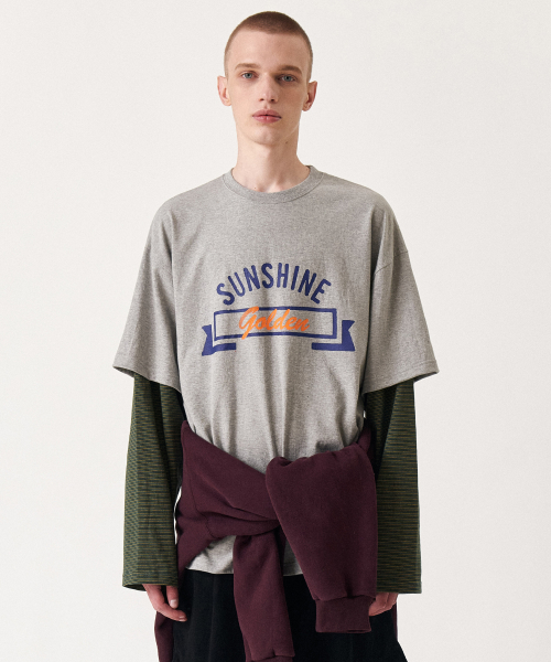 Layered stripe long sleeve_Melange